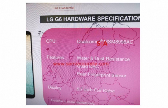 LG G6 dovrebbe montare un Qualcomm Snapdragon 821